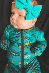 2Flyco - Boy's Ranky Roar Zip Up Footie