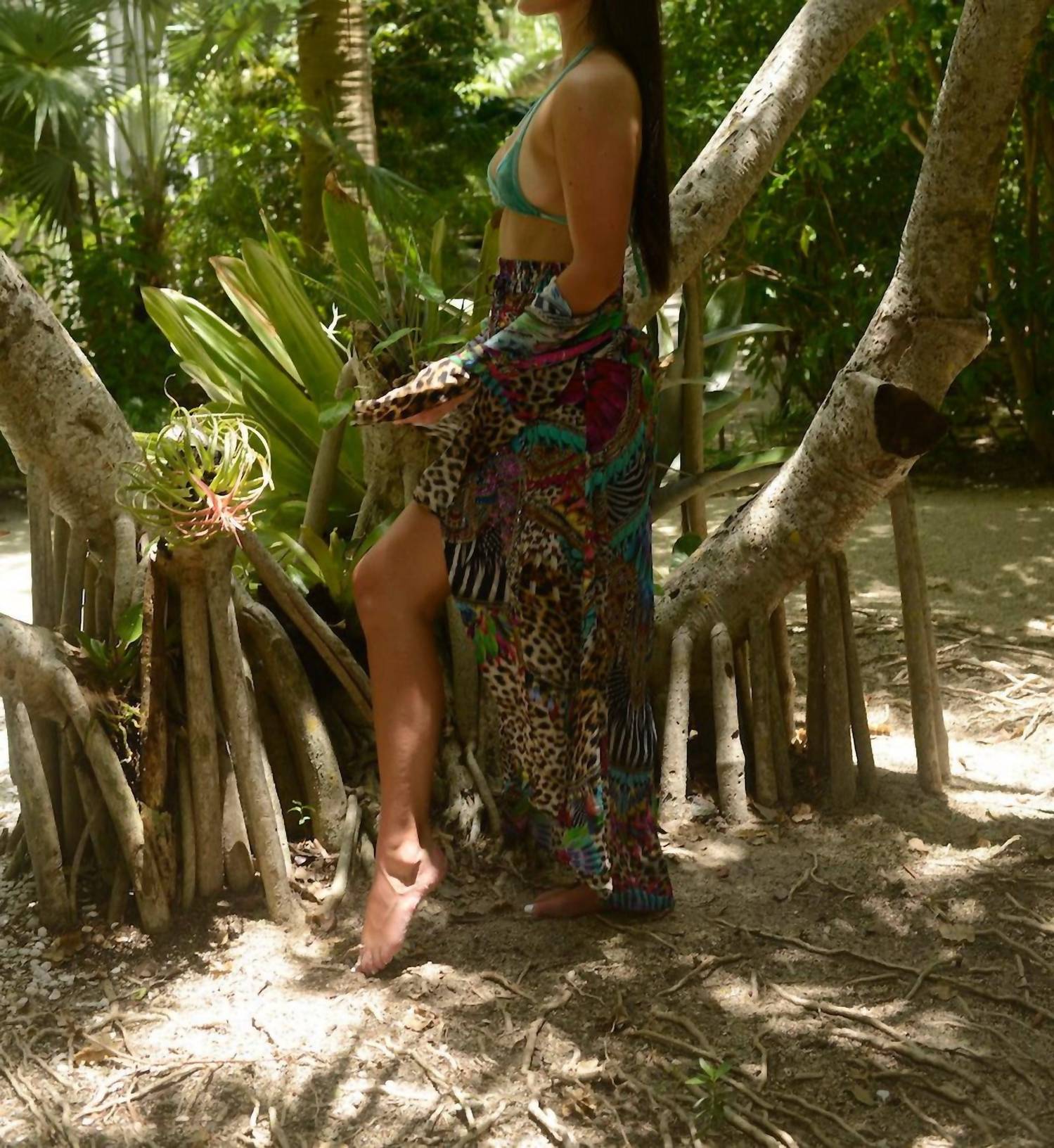 Luxe Isle - Feather Leopard Kimono