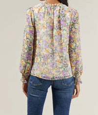 Sugarlips - Liane Floral Long Sleeve Blouse