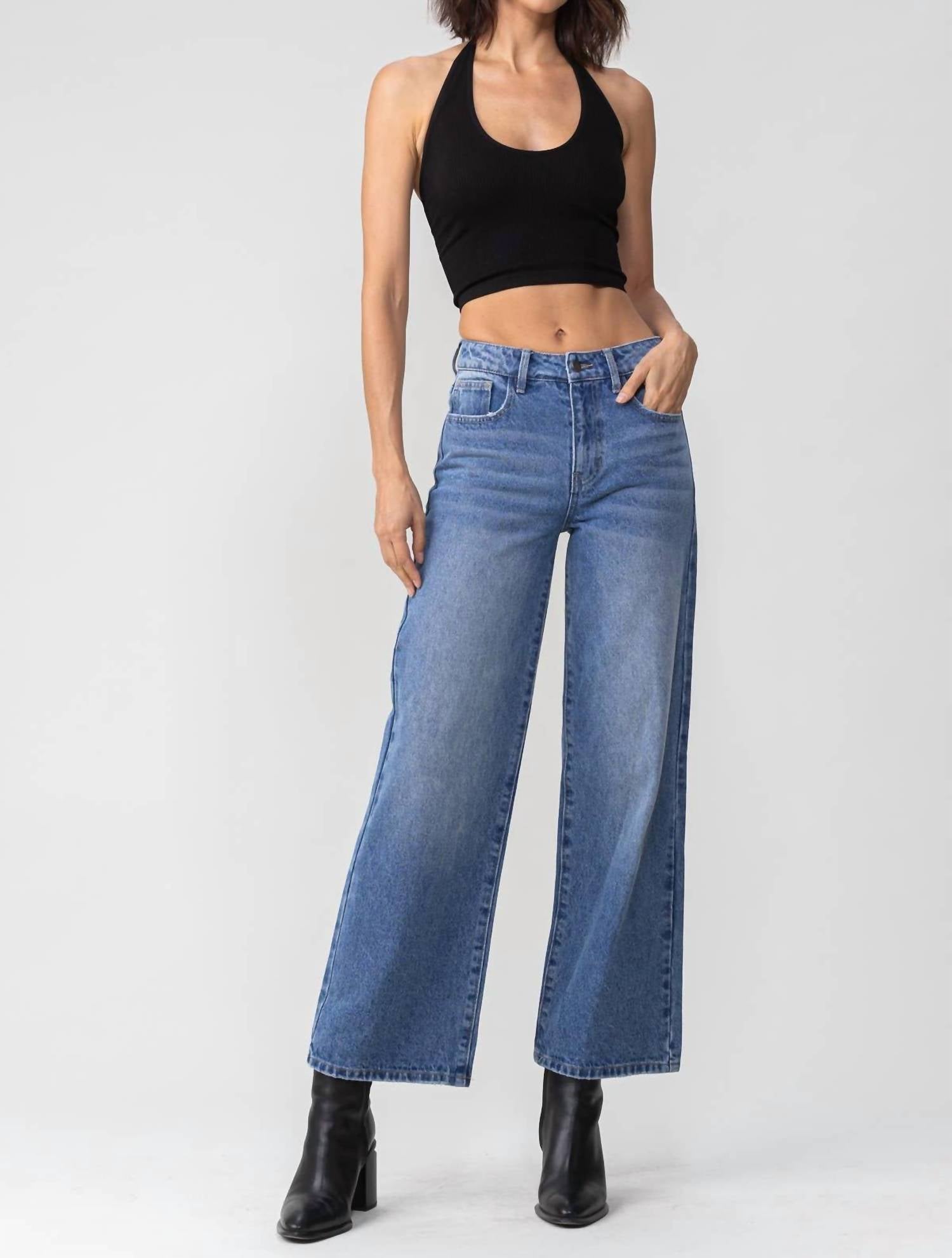 Jelly Jeans - Jamie High Rise Basic Wide Leg Jeans