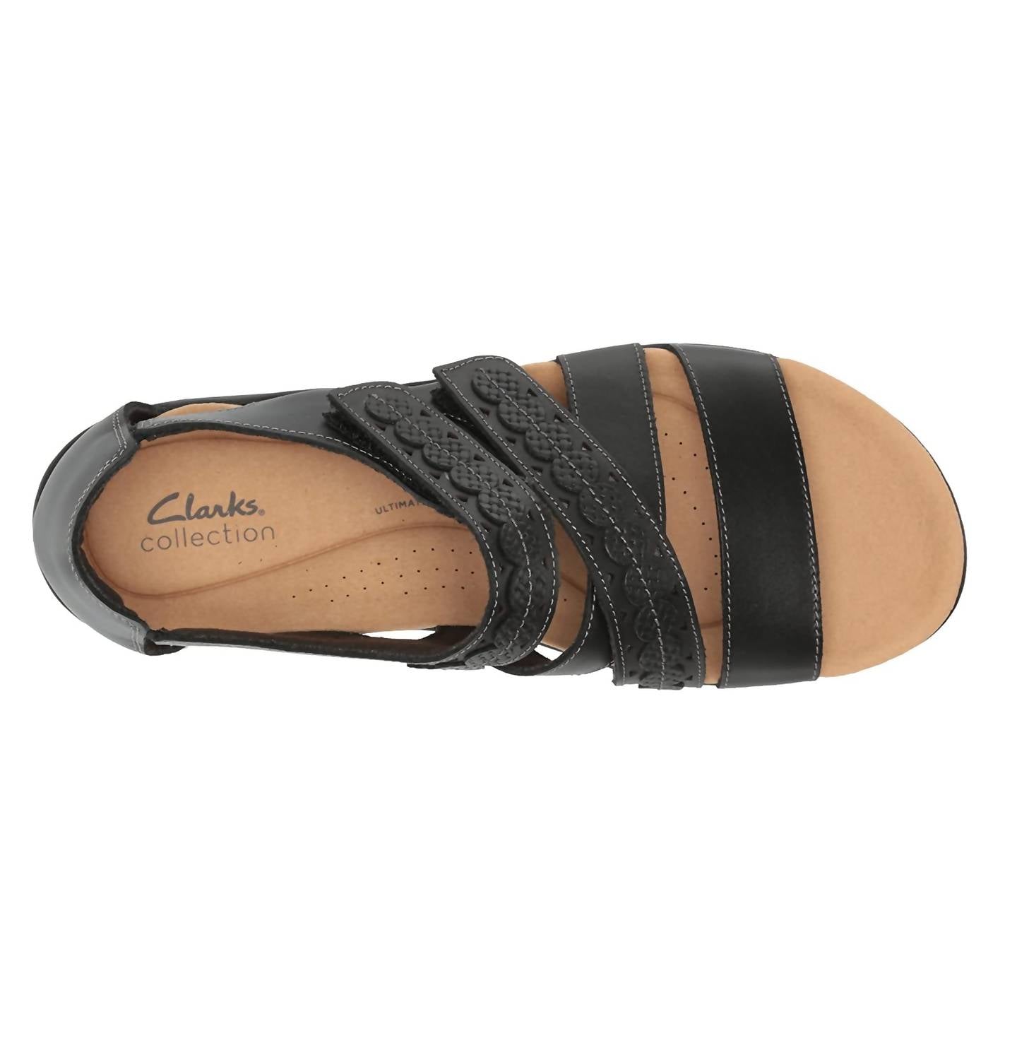 Clarks Women's Laurieann Holly Sandal in black leather - women's sandal - view 6