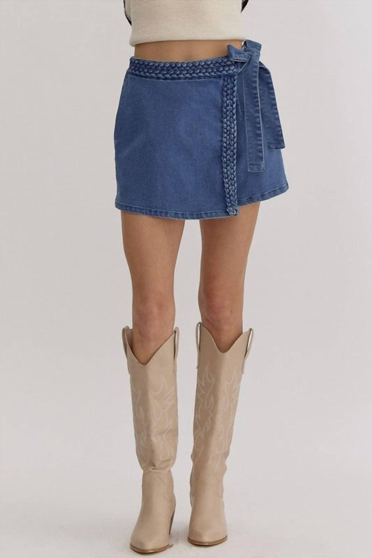 Style U - Braided Denim Skort