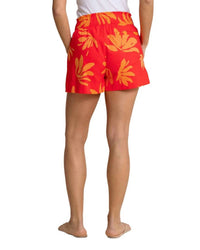 SOUTHERN TIDE Elyse Leafy Luxe Printed Shorts in poppy red 1 - women's shorts - detail view