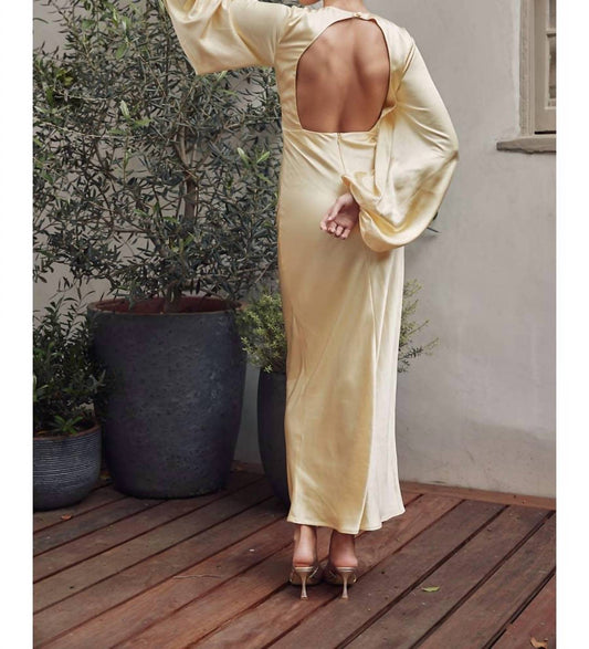 Fore Collection - Open Back Satin Maxi Dress