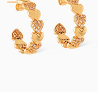 HABIBI HEART HOOP EARRINGS
