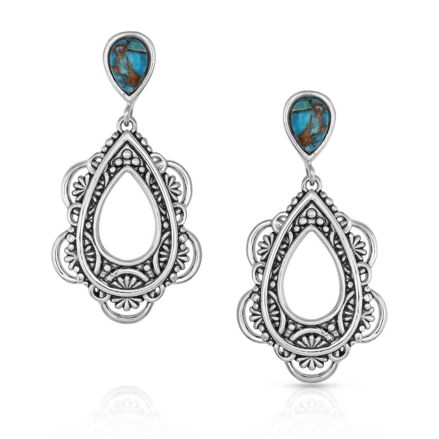 Montana Silversmiths - Women's Lady Guadalupe Dangle Stone Earrings