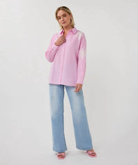 Esqualo - Frynn Flower Patch Striped Blouse