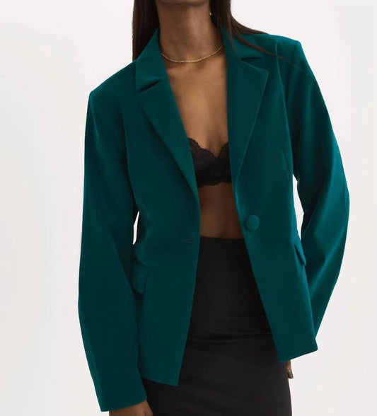 Lottie Faux Leather Blazer