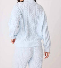 Pj Salvage - Chenille Cozy Cable Crew Zip Sweater