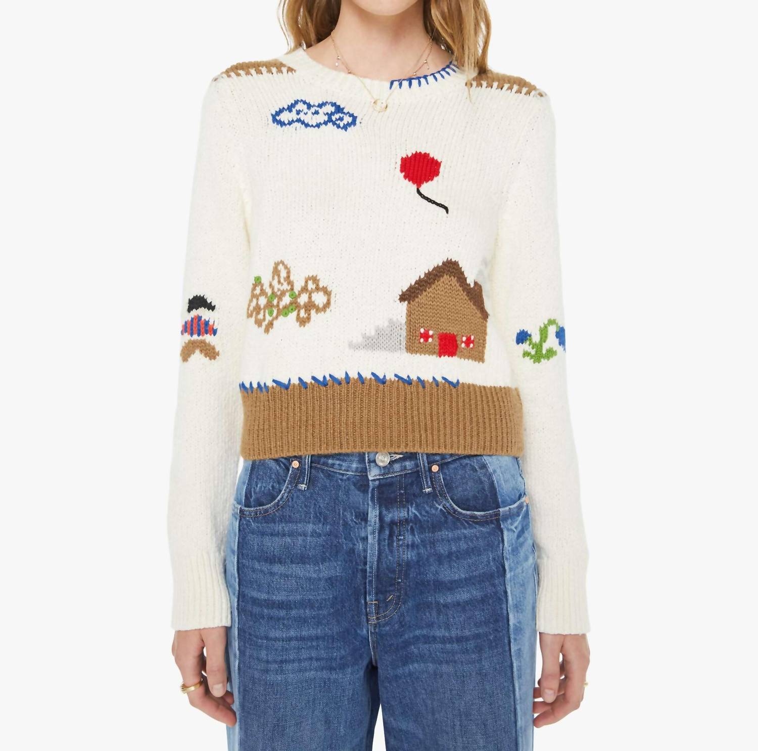 Mother The Shrunken Pullover in little house on the prairie - women's sweater
