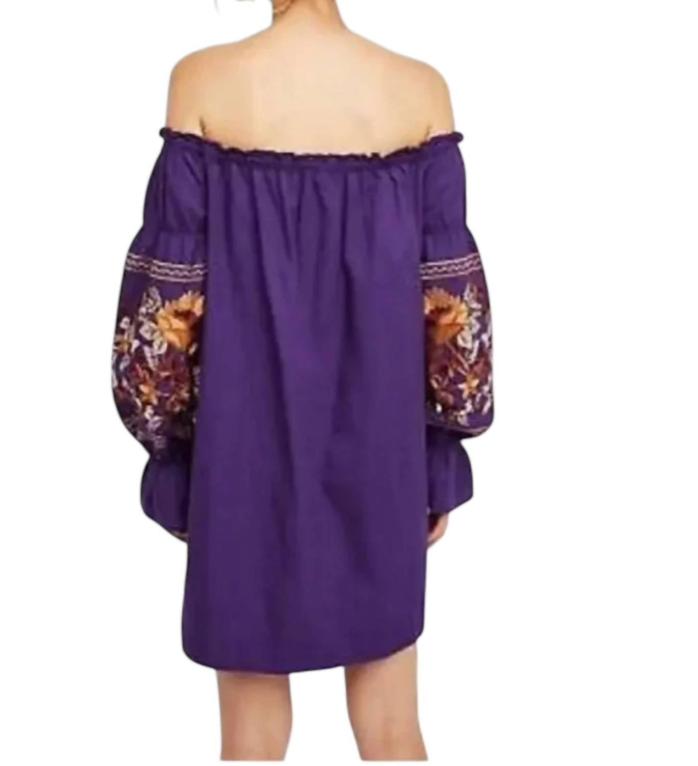 Free People Fleur Du Jour Mini Dress in purple - women's dress - detail view