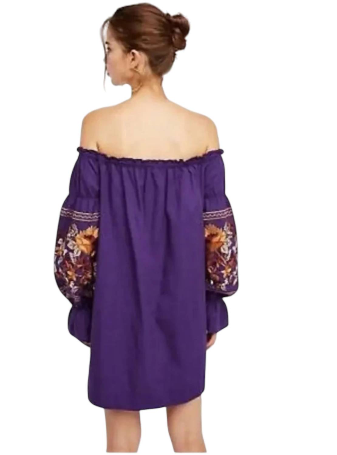 Free People Fleur Du Jour Mini Dress in purple - women's dress - alternate view