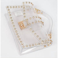 3Am By H&D Accessories - Women's Rhinestone Studded Crossbody Stadium Bag