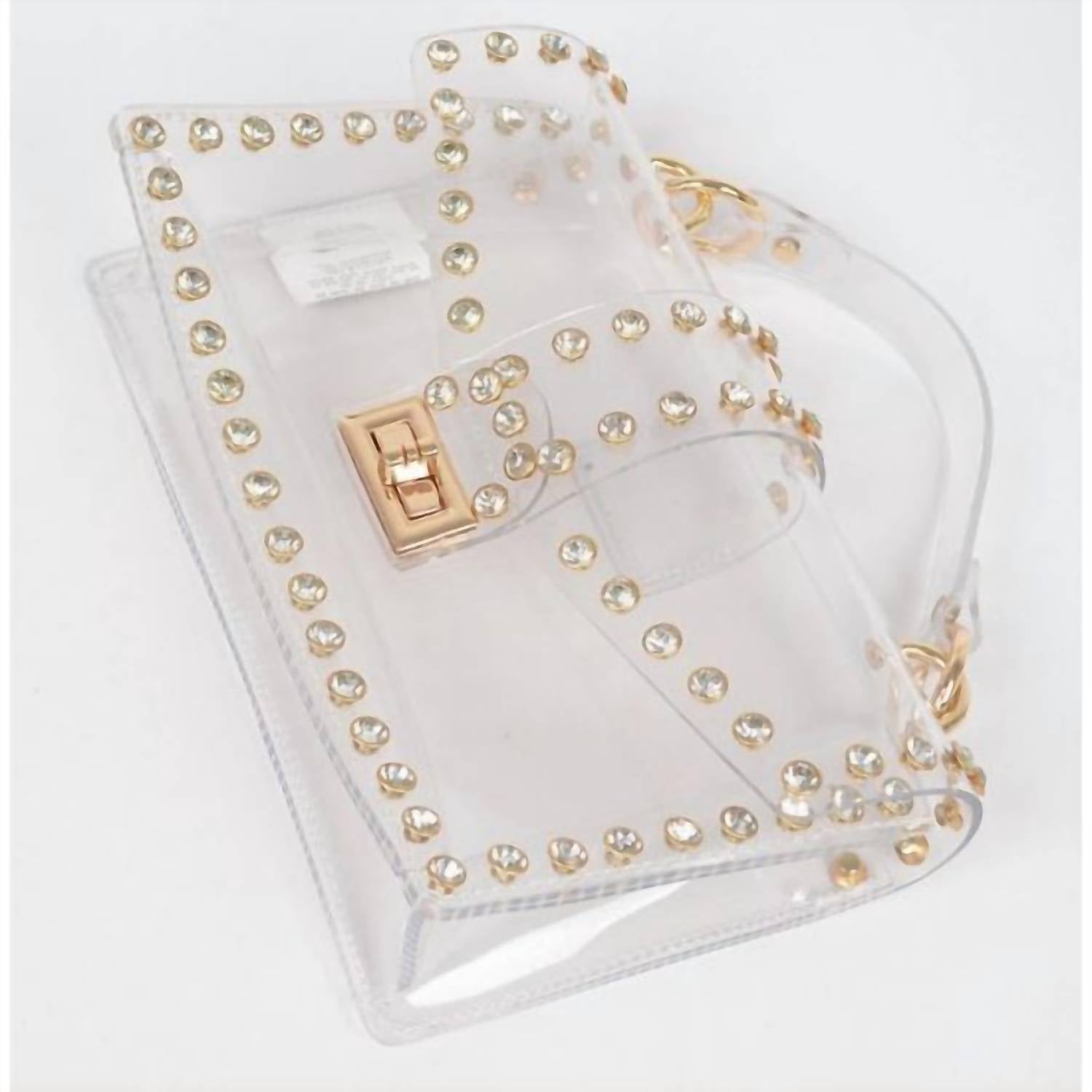 3Am By H&D Accessories - Women's Rhinestone Studded Crossbody Stadium Bag
