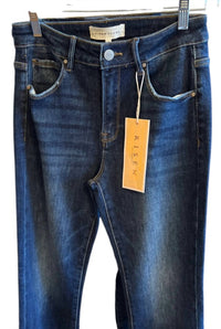 Risen - Women's Mid Rise Ankle Straight Jeans