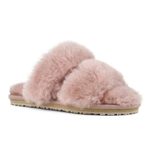 Mou - Women's 2 Stripes Sheepskin Fur Slipper