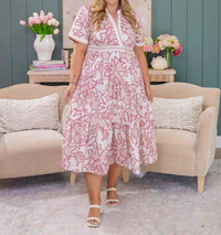 Entro - Ally Rope Print Midi Dress