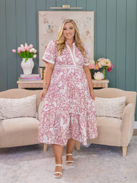 Entro - Ally Rope Print Midi Dress