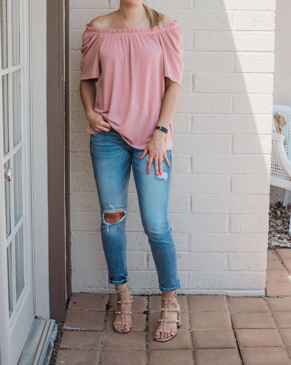 Hayden La - Off-the-Shoulder Pull On Top