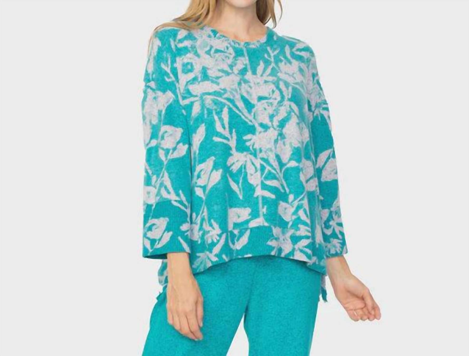 Habitat - Soft Fleece Floral Boxy Crew Top