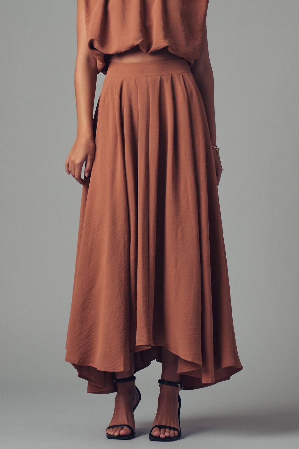 Urban Daizy - Pleated High-waist Skirt