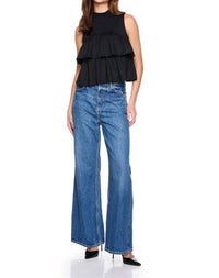 Susana Monaco - Mock Neck Tiered Top