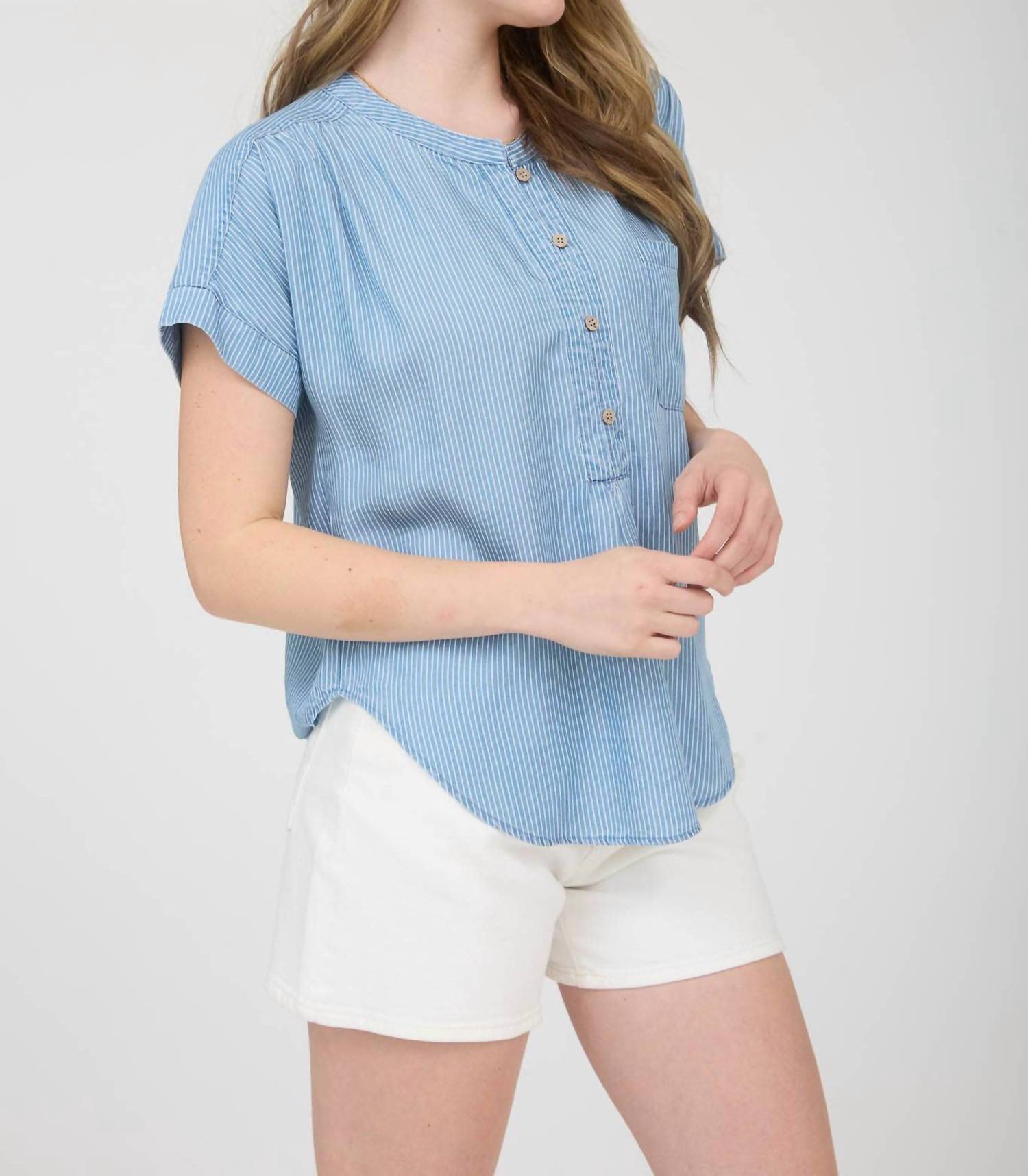 Blu Pepper - Seabreeze Stripe Henley Top