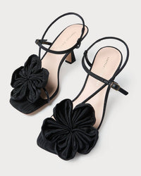 Loeffler Randall Women's Frank Flowered Sandals in black - women's heels - alternate view