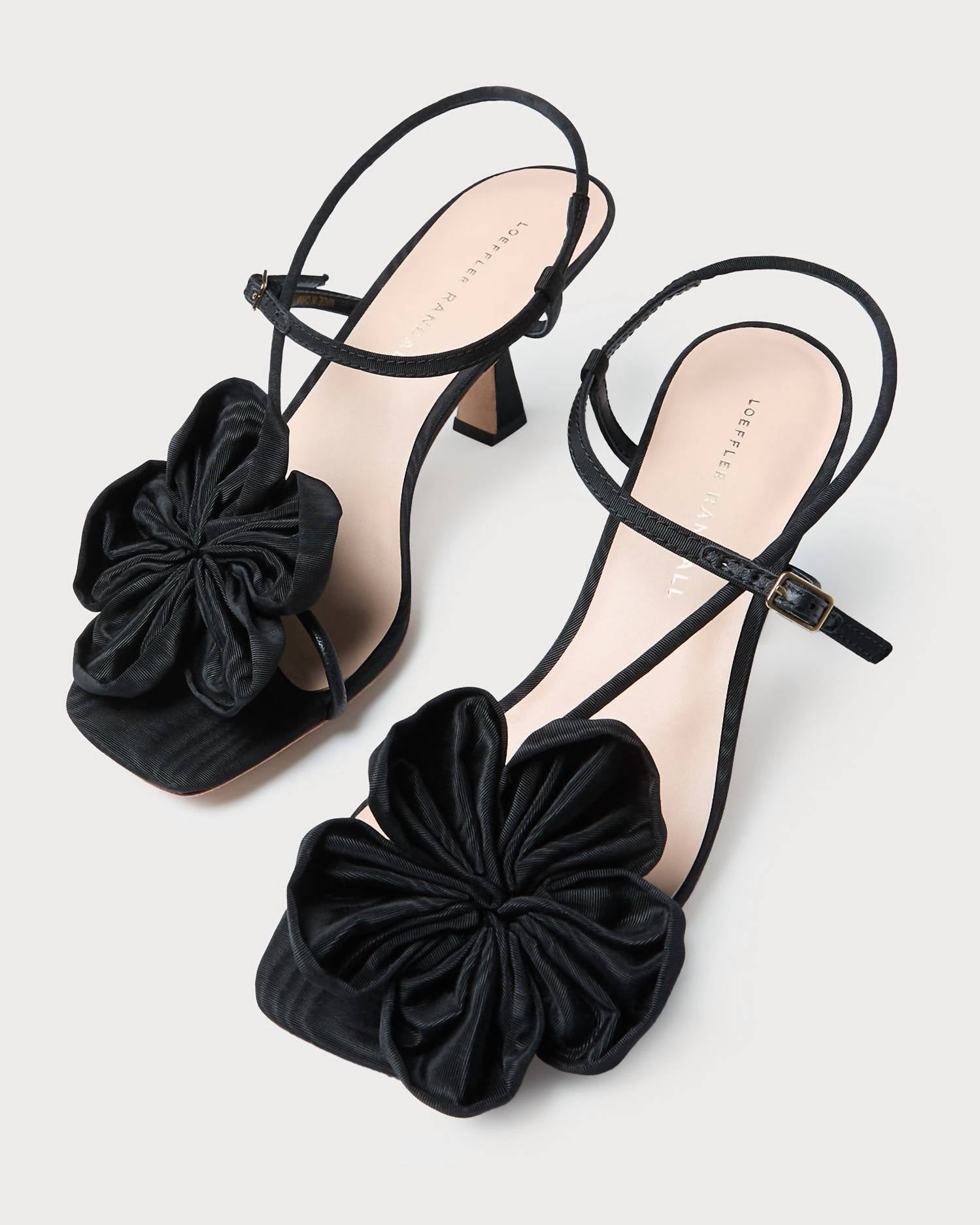 Loeffler Randall Women's Frank Flowered Sandals in black - women's heels - alternate view