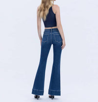 FLYING MONKEY Wells Flare Denim Jeans in luminous promise - women's jeans - view 5