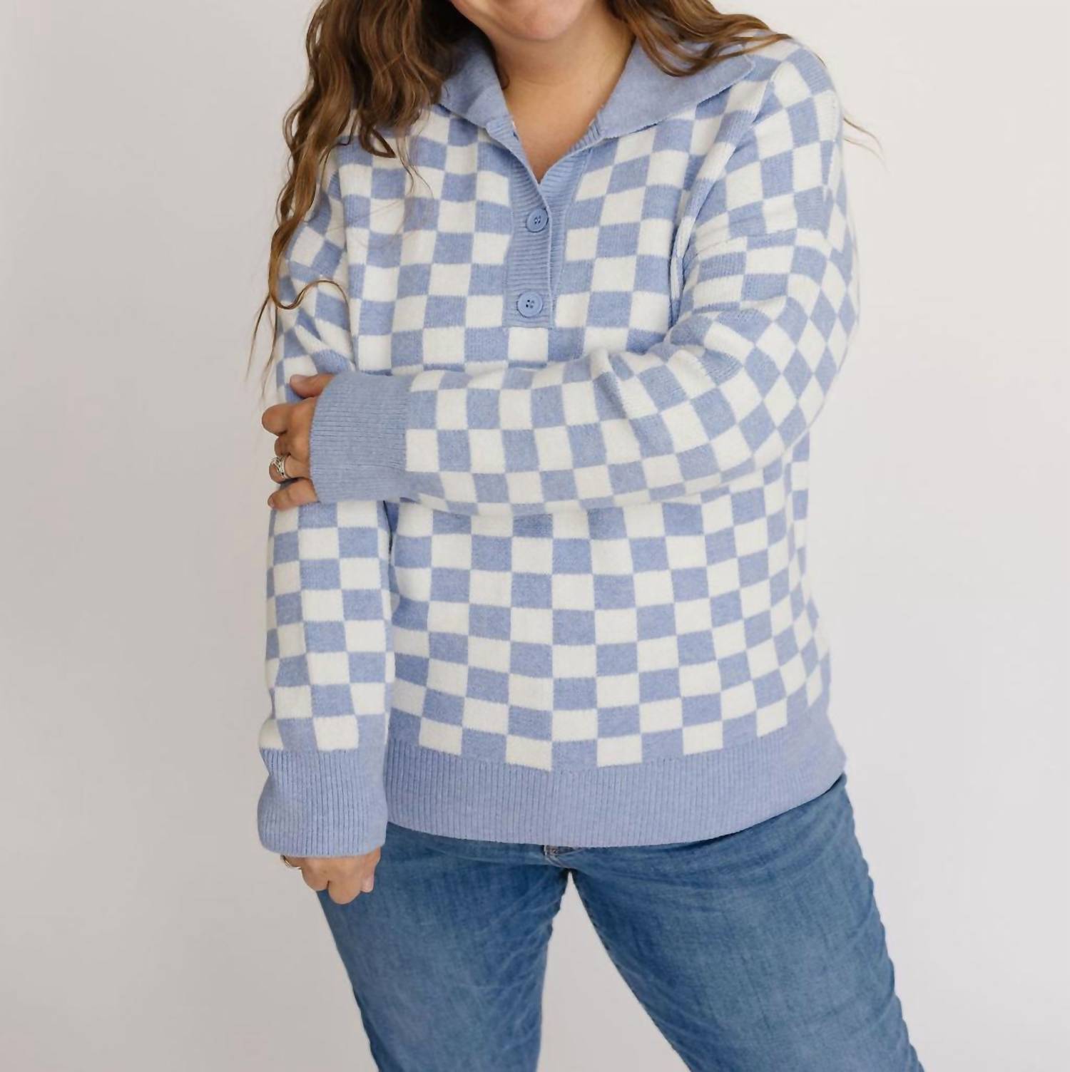 Dear Lover - Sierra Checkered Sweater