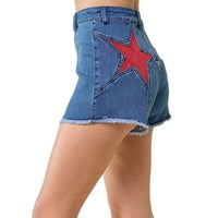 Saints & Hearts - Back Star Denim Shorts
