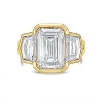 Diana M Jewels - Women's Emerald & Cadilac Lab-Grown Diamond Jewelry Ring (10.00 Ct) - Bold