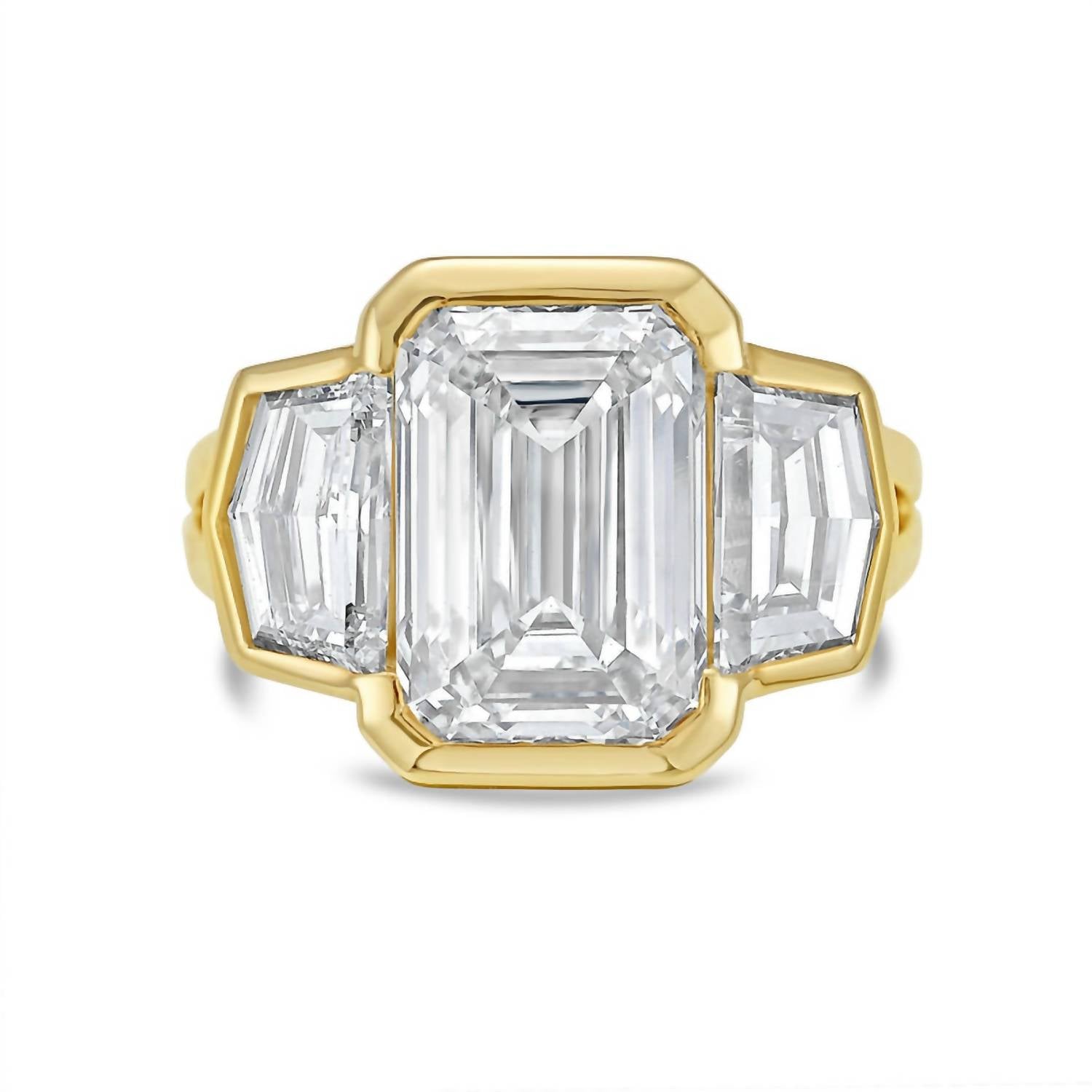Diana M Jewels - Women's Emerald & Cadilac Lab-Grown Diamond Jewelry Ring (10.00 Ct) - Bold