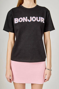 Endless Rose - Bonjour Sequins Embroidered Patch Top