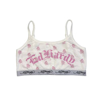 Ed Hardy Tophat Skull Elastic Bralette in white - women's intimate - alternate view
