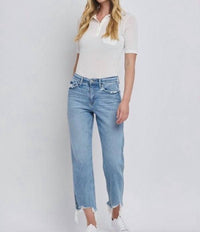 Vervet By Flying Monkey - Poppy Fray Hem Straight Jeans