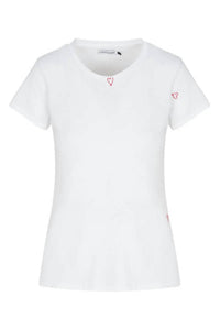 Catherine Gee - Embroidered Cotton T-shirt With Heart
