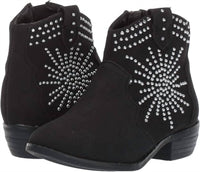 Nina Girls Sariah Ankle Boots in black suede 1 - kids' boots - detail view