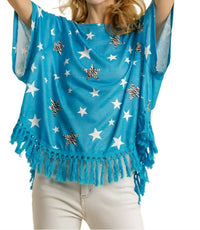 Umgee - Star Print Tassel Top