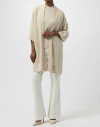 Joseph Ribkoff - Sweater Knit Cover Up With Iron On Detail