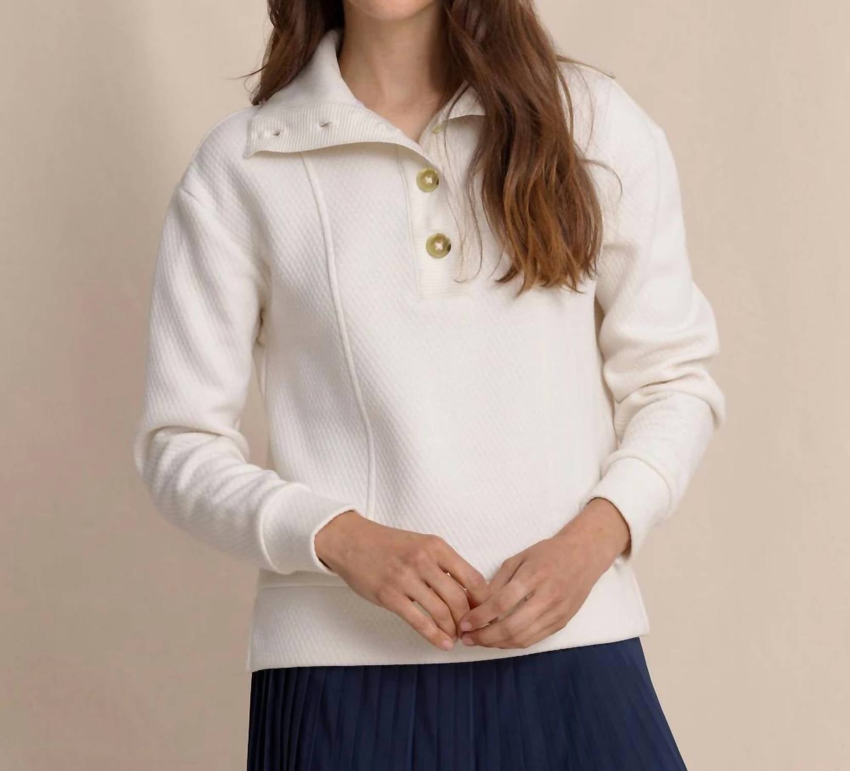 Southern Tide - Tonya Button Mock Pullover