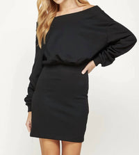 Strut & Bolt - Off Shoulder Sweatshirt Dress