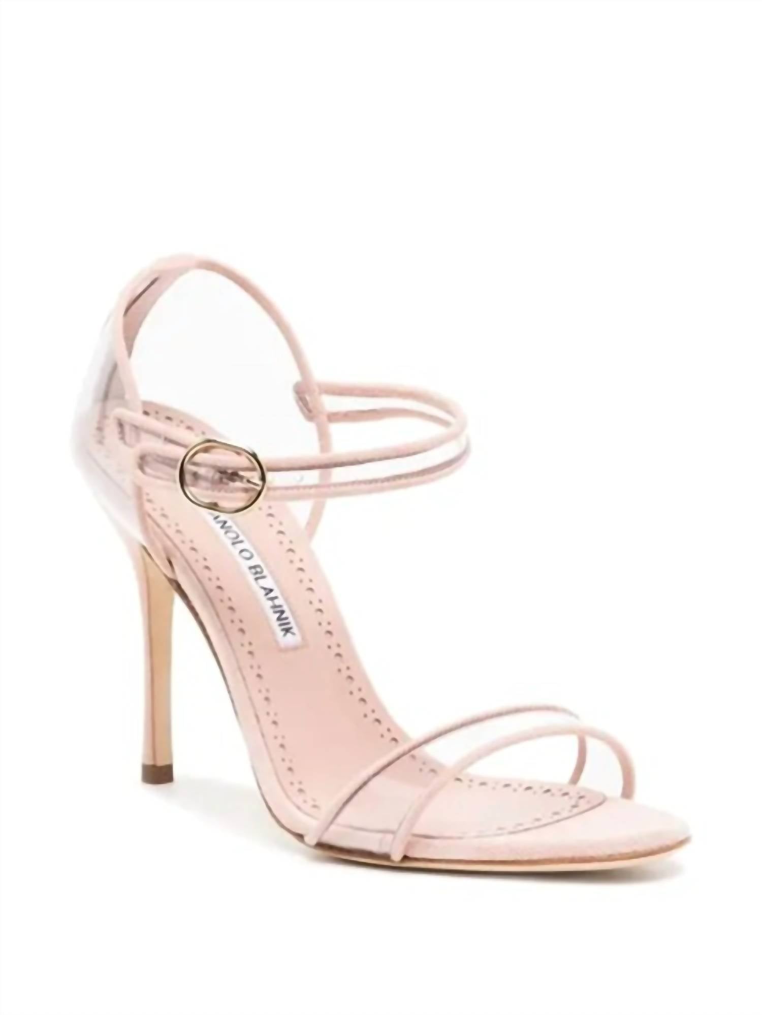 Manolo Blahnik - Women's Leather Transparent Panel Sandals