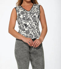 Orchid Bloom - Sleeveless Floral Top