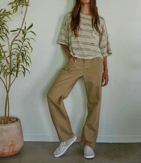 By Together The Tinley Top in natural black - women's t-shirt - detail view
