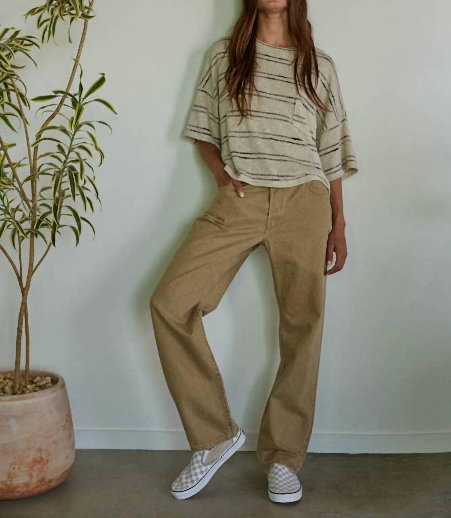 By Together The Tinley Top in natural black - women's t-shirt - detail view