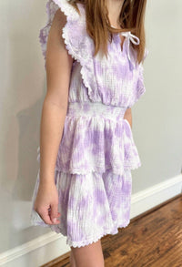Flowers By Zoe - Girl's Tie-dye Ruffle Dress