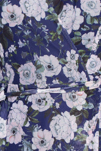 Laundry By Shelli Segal - Tie Waist Floral Print Tiered Power Mesh Dress