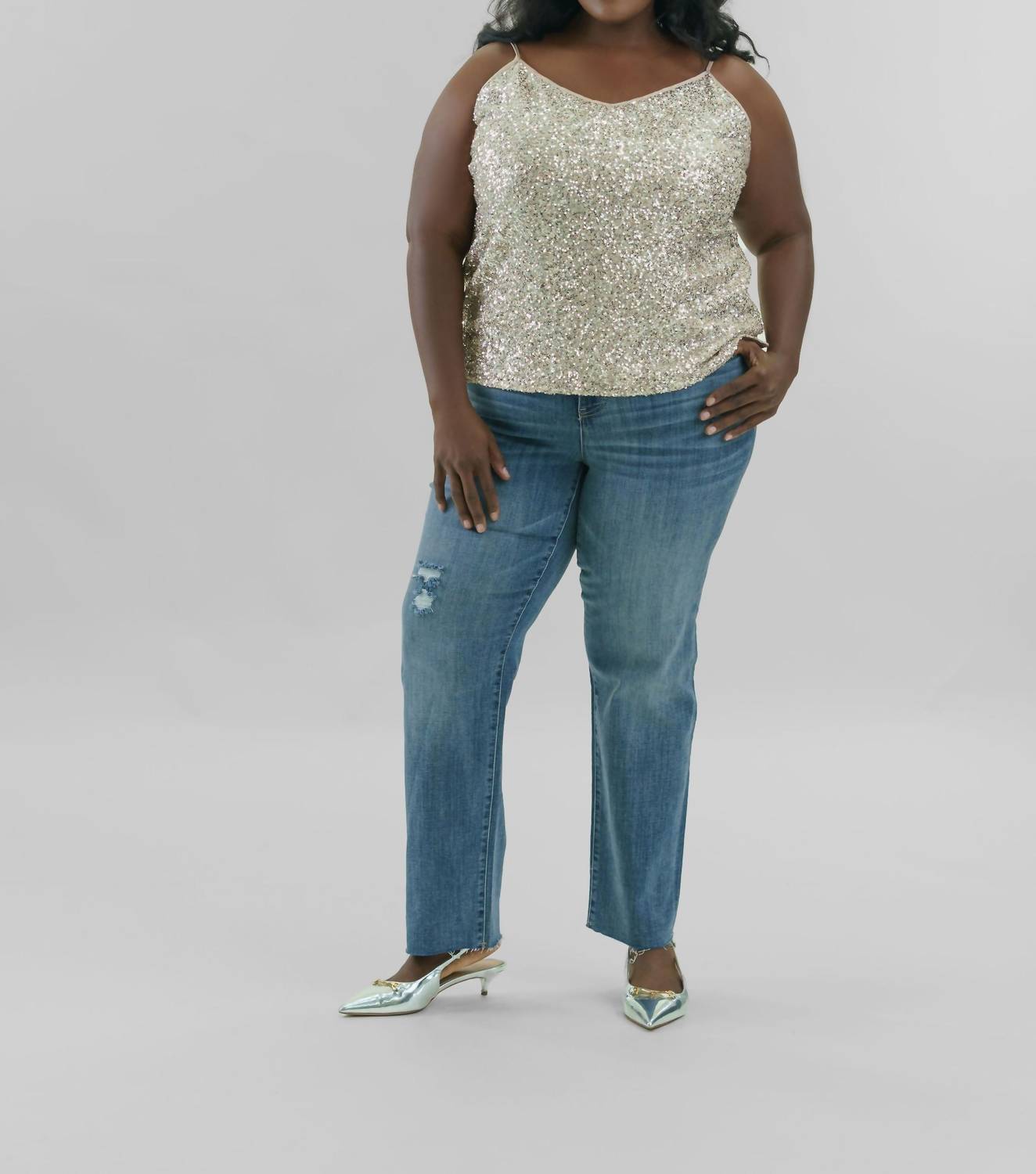 Never Fully Dressed - Sequin Cami Top